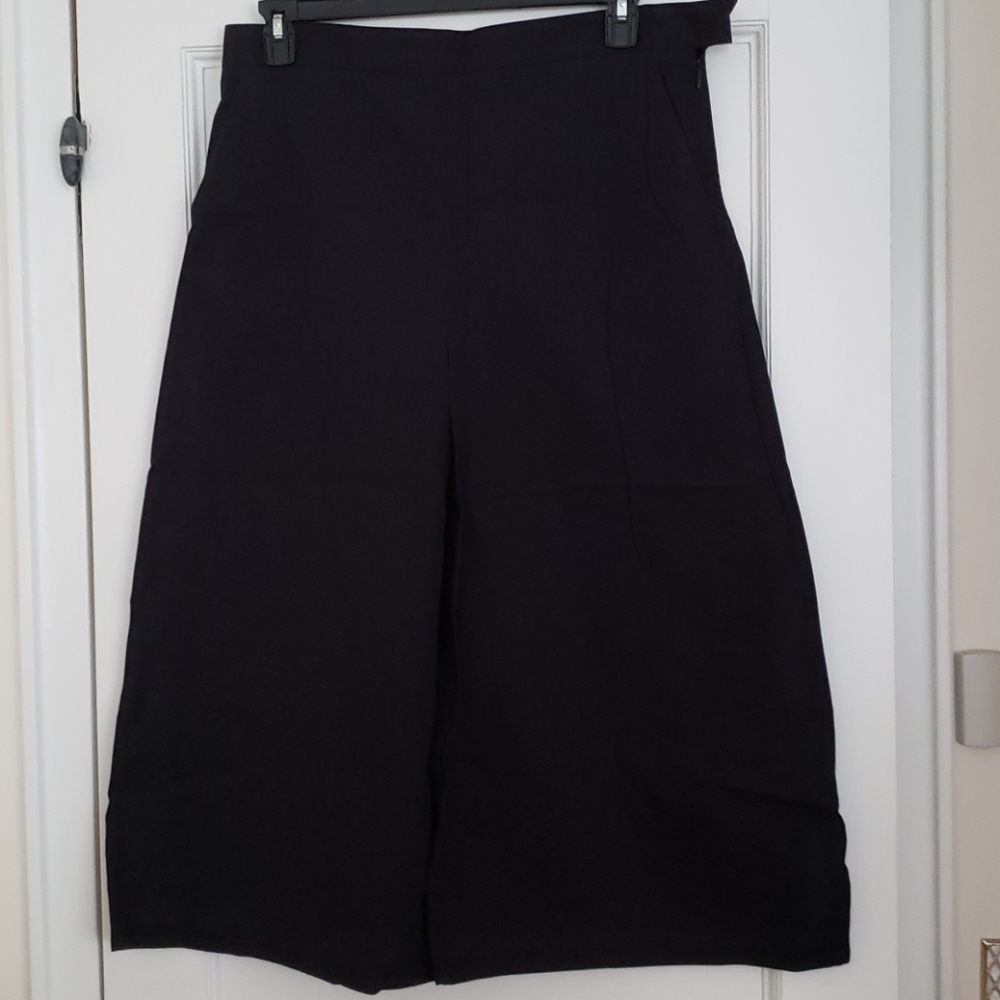 COS wide leg cropped navy blue pants Size 10